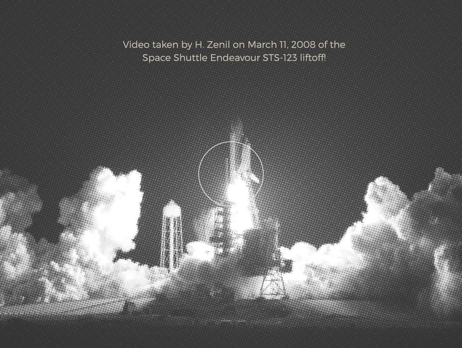 Space Shuttle Endeavour STS-123 liftoff video cover
